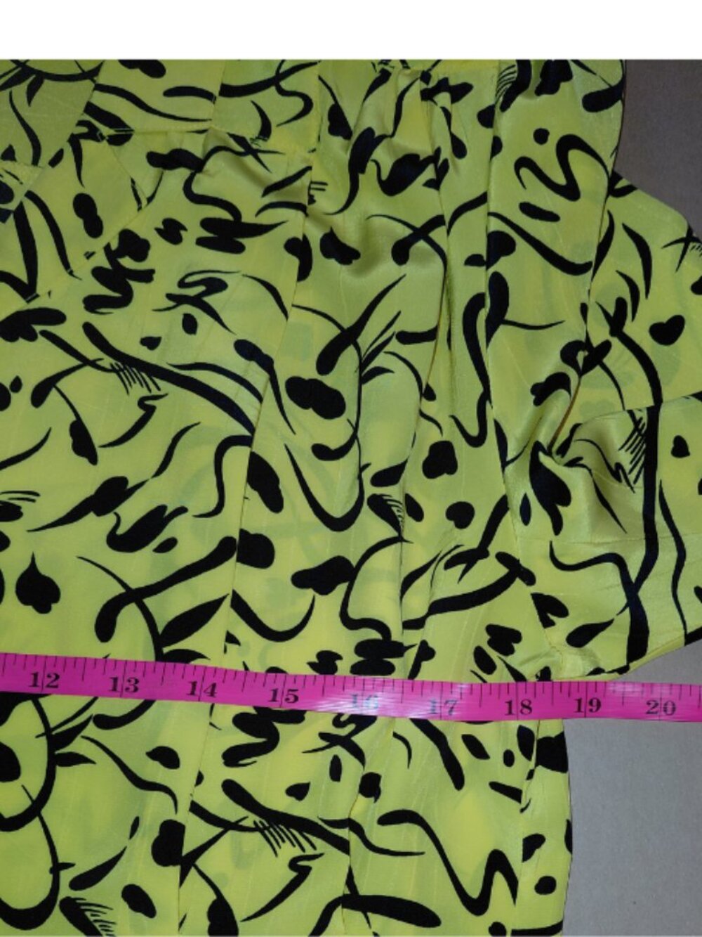 Nicola Vintage Abstract Blouse Made in Korea w/ Shoulder Pads Women's Size 10 - Picture 10 of 12